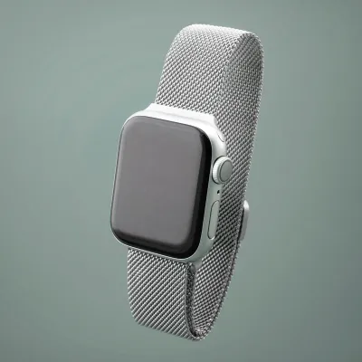 Produktbild von PRECORN Ersatzarmband silber mit Magnet Kompatibel mit Apple Watch 38mm 40mm 41mm Metall Armband mit Magnet kompatibel mit Watch Serie 8/7/6/5/4/3/2/1/Apple Watch SE