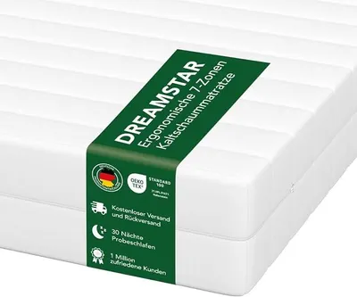Immagine prodotto di Materasso Easy Flex a 7 zone, 160x200 cm | Durezza H3 e H4 | Materasso in schiuma fredda ergonomico | Ipoallergenico e antibatterico | Rivestimento removibile e lavabile |  Oeko-TEX® | (11 cm, 160 x 200 cm)