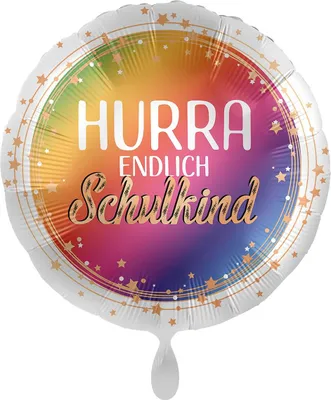 Produktbild von Schulkind Regenbogen Folienballon 45cm