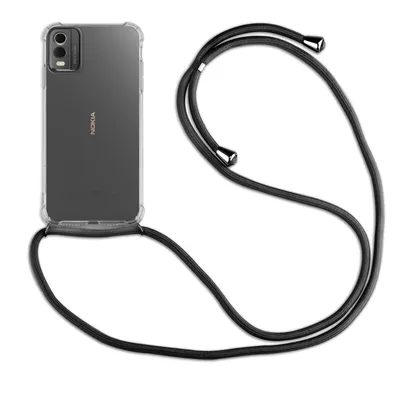 Produktbild von Handykette für Nokia C32 Handyhülle mit Band Umhängehülle mit Band Hülle Cover  Schwarz