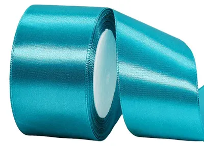 Produktbild von Satinschleife, 22 Meter, Blau, 50 mm breit, für Geschenke und Dekoration