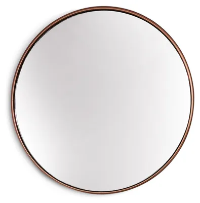 Zdjęcie produktu dla Casa Chic Fournier Lustro ścienne z metalową ramą okrągłe Ø 80 cm