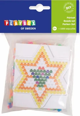 Produktbild von PLAYBOX Bügelperlen Kleiner Stern Set 1000Stück