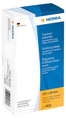 Produktbild von Frankieretiketten einzeln mit Abziehlasche 157x40 mm 500 St.