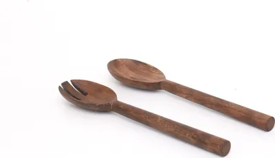 Produktbild von Grip Salatbesteck aus robustem Akazienholz, 2-teiliges Servierbesteck, 29 cm lang