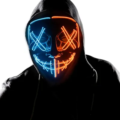 Produktbild von Halloween LED Grusel Maske Cosplay Kostüm Leuchten Purge Maske EL Drahtmaske für Cosplays Feste und Partys Halloween Geschenke