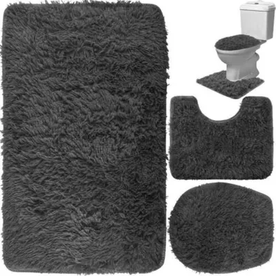 Produktbild von Badematte Konform 3-teiliges Badezimmerteppich-Set mit rutschfester Unterseite