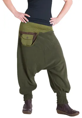 Produktbild von Vishes - Alternative Bekleidung - Warme Thermo Haremshose aus Fleece mit Tasche