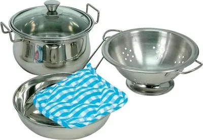 Image de Set de casseroles en acier inoxydable, 8 pièces