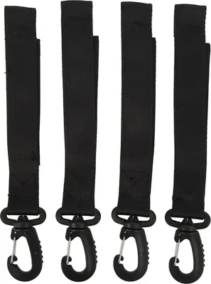 Immagine prodotto di 4 pezzi clip per pagaia da barca, scatto regolabile per remo da kayak, resistenza alla corrosione, supporto per canoa in nylon