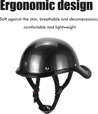 Immagine prodotto di Casco da moto retrò con mentoniera regolabile in nylon, visiera, auto elettrica
