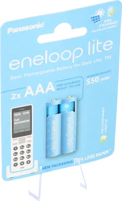 Immagine prodotto di Eneloop BK-4LCCE/2DE 1x2 Panasonic Eneloop lite Micro 550mAh AAA DECT     BK-4LCCE/2DE