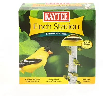 Productafbeelding van Kaytee vogelvoerdispenser, geel, 2 stuks