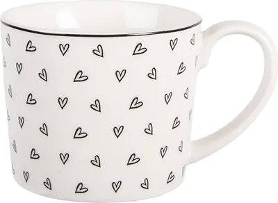 Immagine prodotto di Tazza Clayre & Eef 275 ml Cuori in porcellana bianca