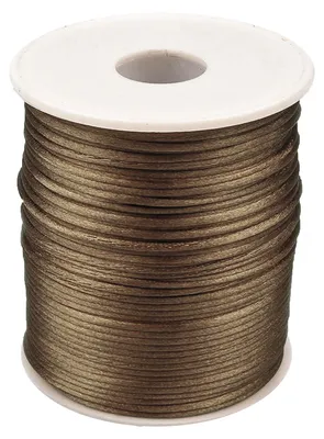 90m Satinschnur Ø2mm, 100% Polyester braun