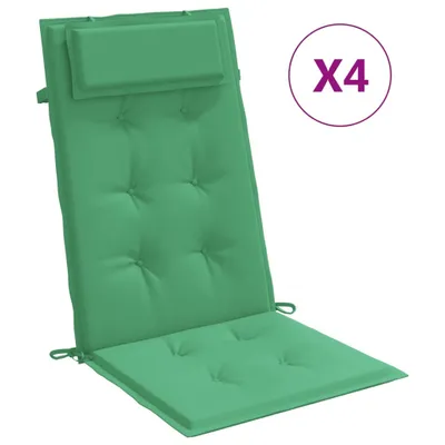 Immagine prodotto di vidaXL Cuscini per schienale alto 4 pezzi. Tessuto Oxford verde