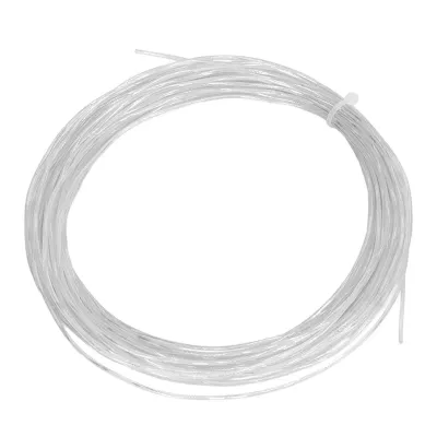 Obrázok produktu pre 12,2 m dlhá, 1,30 mm hrubá tenisová struna z elastického nylonu a titánu, náhradná struna pre tenisové rakety, biela