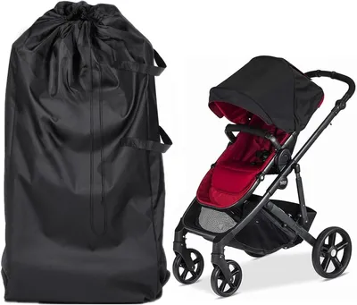 Productafbeelding van Kinderwagen Transporttas - Reisbeschermer Kinderzitje - Veilig Reizen - Stevig Polyester Materiaal - 112 x 80cm - Zwart