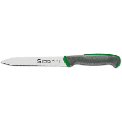 Productafbeelding van Ambrogio Sanelli - Tecna - Professionele lijn met dubbelgevormd handvat - Multifunctioneel mes, 14 cm - Groen