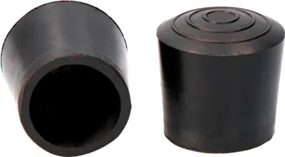 Produktbild von Schwarze Gummi-Stuhlbeinkappen rund 20mm als Bodenschutz für Möbelbeine 1 Stück