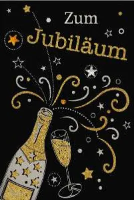 Produktbild von Jubiläum - Glückwunschkarte im Format 11,5 x 17 cm mit Briefumschlag