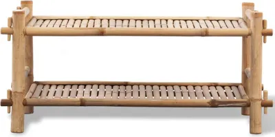 Produktbild von vidaXL Schuhregal mit 2 Böden Bambus