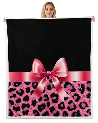 Imagen del producto de Manta de Pluche con Estampado de Leopardo para Cama y Sofá