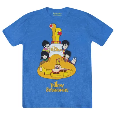 Produktbild von The Beatles - "Yellow Submarine Sub Sub" T-Shirt für Herren/Damen Uni RO1804 (M) (Mittelirisblau)