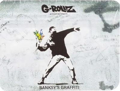 Immagine prodotto di Banksy Flower Thrower - Borsa con cerniera 105 x 80 mm