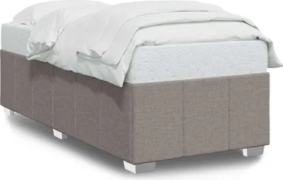Produktbild von vidaXL Bettgestell ohne Matratze Taupe 100x200 cm Stoff