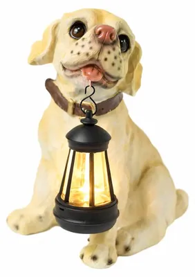 Obrázok produktu pre RealG RC-K-2172 Solárna záhradná LED lampa IP44, dekorácia – pes s lucernou