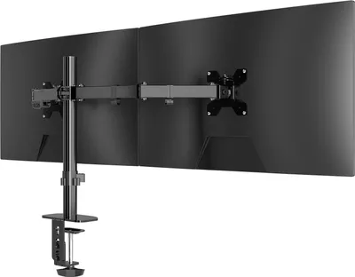 Produktbild von Pholiten Monitor Halterung 2 Monitore 13-27 Zoll LED LCD bis 10kg - Höhenverstellbar, Schwenkbar, Neigbar - VESA 100x100mm