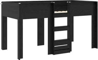 Immagine prodotto di vidaXL Letto a castello per bambini in rovere nero 90 x 190 cm