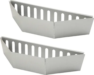 Produktbild von 1/2-teiliges Holzkohlekorb-Set, Grillhalter für gleichmäßige Wärmeverteilung, Grillzubehör für Campingtreffen im Freien