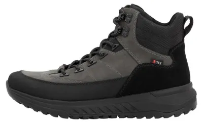Imagen del producto de Botas de cordones para hombre Rieker, color gris/negro, talla 43 EU