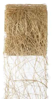 Produktbild von Dekoband ABACA, Pflanzenfaser-Band, Raffia/Sisal 7cm/5m Gold