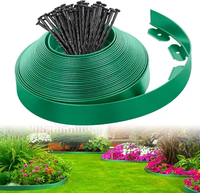 Produktbild von TRANKIELO® – Flexible Rasenkantenbegrenzung – Hochwertiger PE-Kunststoff – Wasserdicht und langlebig – Ideal für Gärten