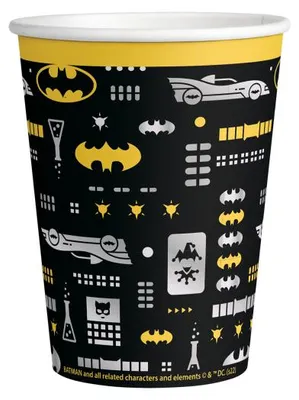 Produktbild von Amscan Batman City Pappbecher, 8 Stück, 250 ml