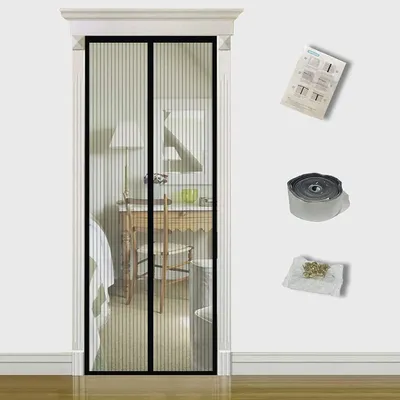 Produktbild von Magnet Fliegengitter Tür Insektenschutz 85x200cm-Fliegenvorhang Balkontür-Magnetvorhang Terrassentür-Fliegenschutz Vorhang Wohnzimmer-Moskitonetz Magnetischer-Ohne Bohren-Schwarz