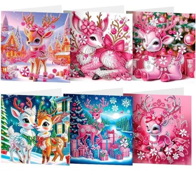 Immagine prodotto di Set di biglietti di auguri con decorazioni floreali in strass, ideale per la creazione di biglietti per compleanni, Natale e festa della mamma