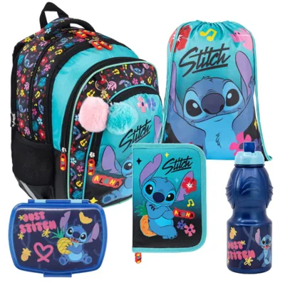 Produktbild von Rucksack Set Lilo und Stitch Aloha Mint St. Majewski 5-teiliges Schulset