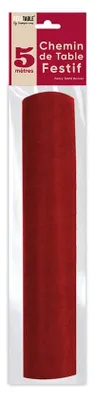 Tafelloper gewebt 5 m einfarbig rot 28,5 cm breit