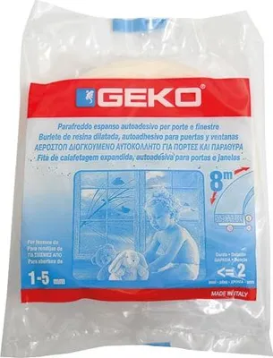 Image de Bourrelet Adhésif Mousse Polyuréthane Blanc 25mmx6x8m - Geko