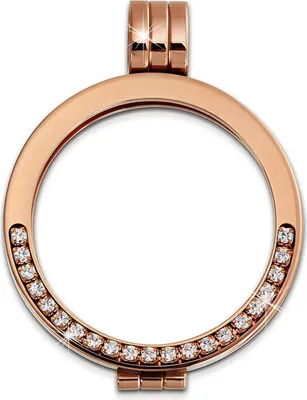 Produktbild von Amello Halsketten Anhänger Coinschmuck Zirkonia weiß Edelstahl Damen ESC052W