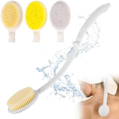 Obrázek produktu pro Sprchový kartáč 3 v 1, dlouhý, pro muže, ženy a seniory