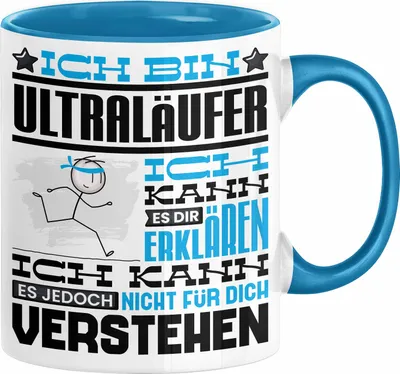 Produktbild von Ultraläufer Geschenk Kaffee-Tasse Geschenkidee für Ultraläufer Ich Bin Ultraläufer Ich Kann Es Dir Erklären Jedoch Nicht Für Dich Verstehen Spruch Lustig (Blau)