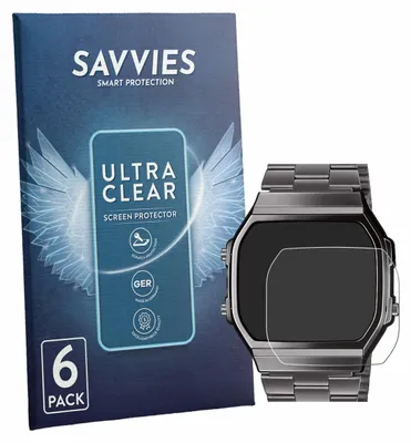 Produktbild von 6x Für Casio A168WEGG-1BEF Schutzfolie Savvies Displayschutz Display Schutz Folie Klar Transparent