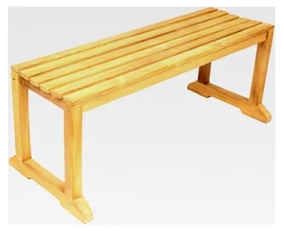 Produktbild von Gartenbank Warong ohne Rückenlehne 120 x 40 cm Höhe 45 cm Teakholz