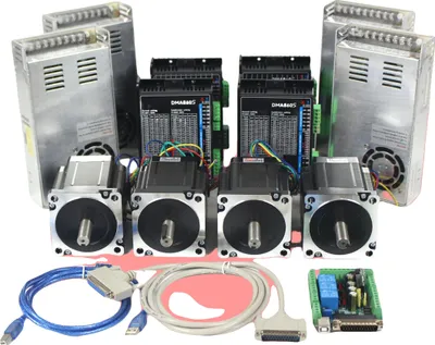 Obrázek produktu pro Řídicí jednotka CNC Mach3, krokový motor NEMA34, moment setrvačnosti 878 oz-in, proud ovladače 2,2–8,2 A