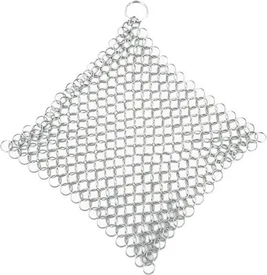 Productafbeelding van Roestvrijstalen Ringreiniger voor Gietijzeren Pannen en Dutch Oven - 20 x 20 cm